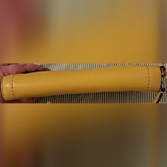 EUC Y2K Coach Neon Green Duo Accordion Zip Wallet Wristlet Clutch w/ Many Slots - Picture 3 of 11